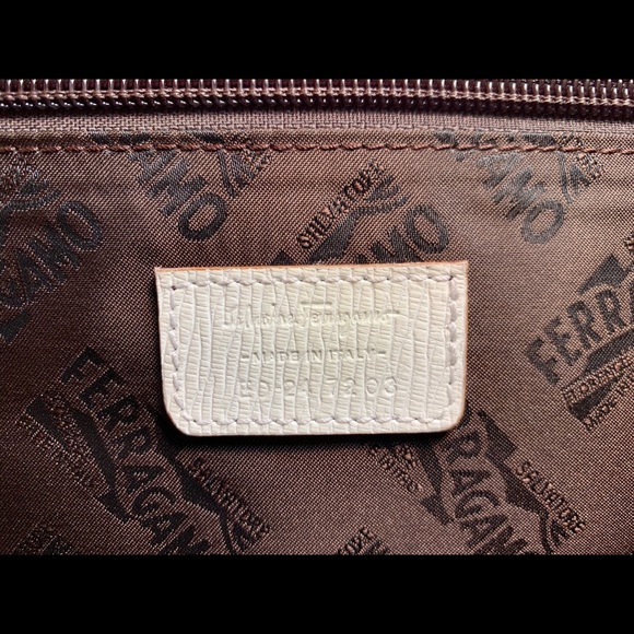 Salvatore Ferragamo Rare Revival Briefcase White - Picture 3 of 12
